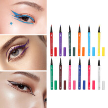 Ensemble de 12 crayons waterproof pour les yeux en couleur, longue tenue, 1,5 g, séchage rapide