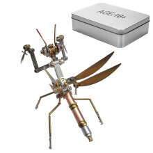 Steampunk Small Mantis Metal Model Kit, 150 PCS No‑Glue Assembly Mechanical Puzzle for Adults