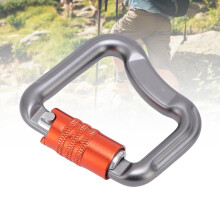 Stark belastbarer Aluminiumlegierung Auto-Verriegelungskarabiner 20KN Grau für Klettern & Wandern