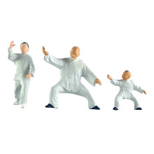1:64 Scale Tai Chi Miniature Figures Set with Realistic Poses for Dioramas and Model Scenes