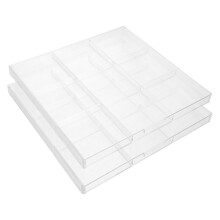 Clear Acrylic Coin Display Case with Compartments, Challenge Coin Holder for Medals and Badges