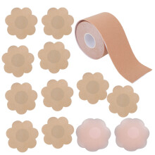 Push-up Tape-Set, Atmungsaktives, dehnbares Brustband & Silikonabdeckungen