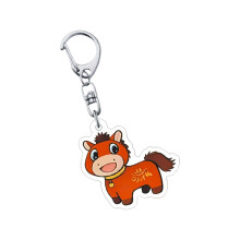 20Pcs Horse Figure Keychain Acrylic Animal Key-smil horse