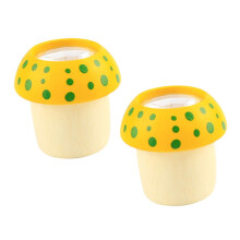 2Pcs Wooden Mushroom Kaleidoscope Toy for Kids Educational Visual Exploration with Smooth Polished Finish