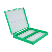 Microscope Slide Storage Box with Sponge Lining Durable Plastic Holder for Laboratory Use