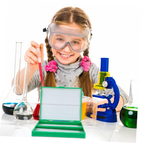 Microscope Slide Storage Box with Sponge Lining Durable Plastic Holder for Laboratory Use 2