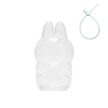 Acrylic Display Case Compatible with Labubu Macaron Doll, Clear Dustproof Protective Shell with Silicone Strap