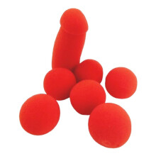 Banana Prank Sponge with 4 Red Sponge Balls Magic Trick Funny Stage Prop for Close Up Comedy
