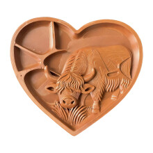 Assiette de départ en plastique-Assiette de boeuf d'amour