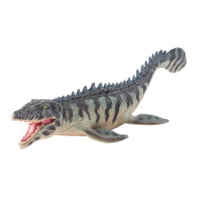 Realistic Dinosaur Figurine and Toy for Cake Decoration, Party Decor and Office Display, Grey Yellow