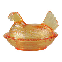 Pot Ă bonbons couvert de poule en plastique polyvalent avec-Or