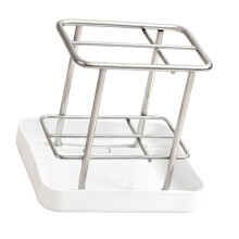 Stainless Steel Toothbrush Holder With Drain Holes For Bathroom
