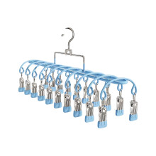 Ruimtebesparend wasdroogrek, 20 roestvrijstalen clips,-Blauw