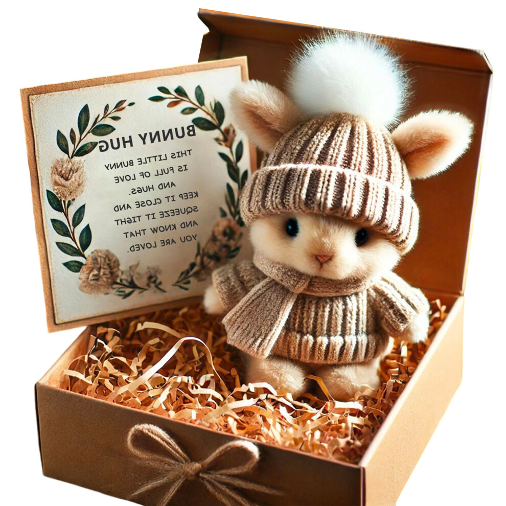 Rabbit Dolls Key Bag Pendants Couple Bunnies Plush-Type B khaki