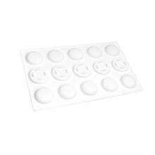 High Quality 15 Pocket Silicone Molds Dessert Making Tool-White