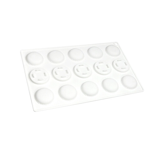 High Quality 15 Pocket Silicone Molds Dessert Making Tool-White