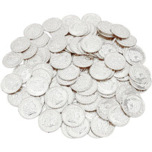 Pirate Gold Coins Set 100pcs with Realistic Gold Finish for Kids Games and Party Decorations