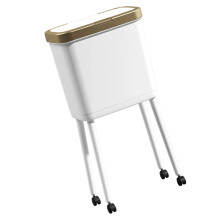 Room Bin Wheeled Construction Moisture Resistant With-White