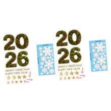 DIY Christmas Decal Reindeer Snowflake 2026 New Year PVC-5