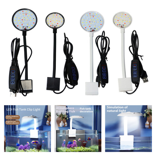 Beginner Friendly Fish Tanks Clip Light USB-Black small 2