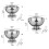 Nonrust Steel Serving Dish with Sturdy Construction-Silver M 4