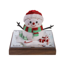 Snowman Paper Carving Calendar 2026 Daily Calendar With Acrylic