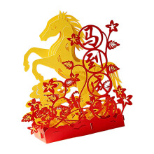 Intricate Chinese Paper Lasers Cut Card With Horse Designs-1