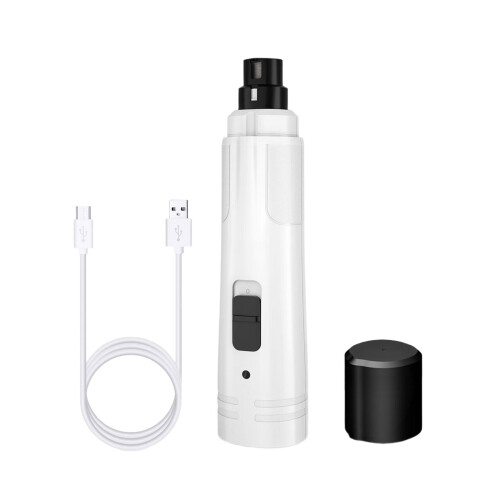 Rechargeable Dog Nail Grinder Featuring 2/6 Speed For-White