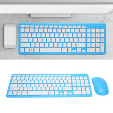 96-Key Wireless Keyboard Mouse Combo, 10m Range, Blue