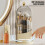 Compact Cosmetic Brush Holder Rotating 360-white transparent 2