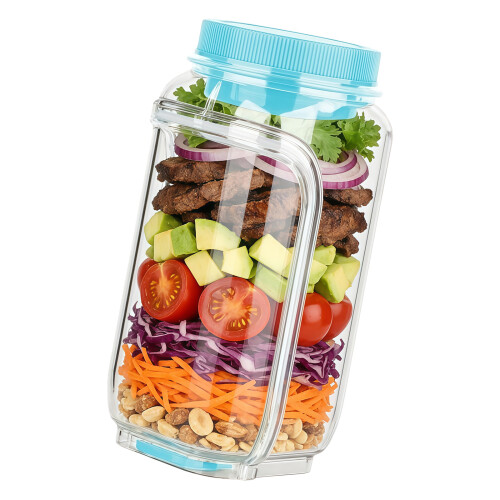 Praktische plastic voedselopslagcontainer voor-Blauw