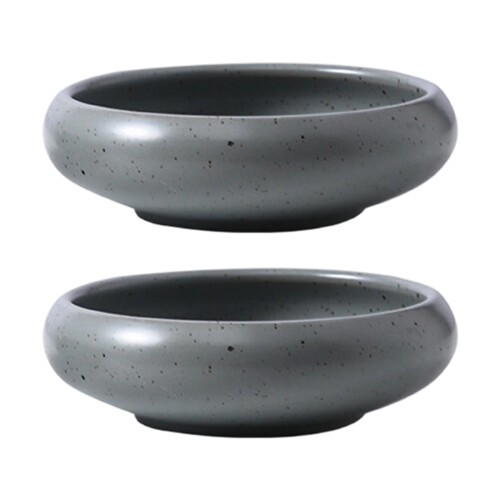 Japanese Ceramic Snacks Dish Handcrafted Traditional-gray blue