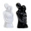 Couples Hugging Sculpture,Abstract Art Couple Statues-White 2