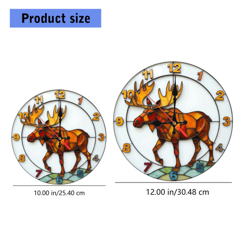 Quiet Operations Wall Clock Modern Print-12 inch elephant 2