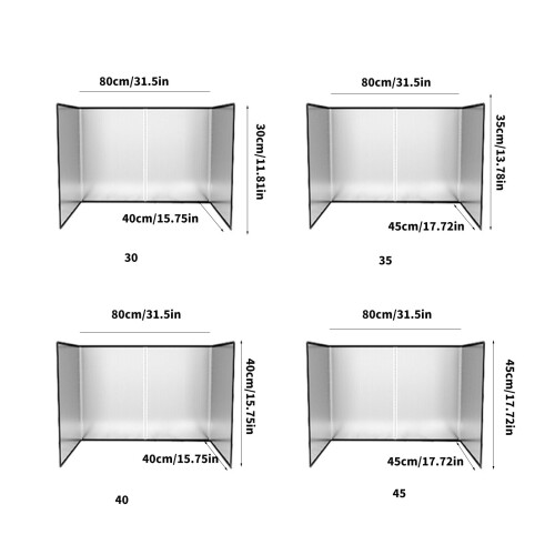 Convenient 4 Fold Splatters Screen Nonrust Steel Heat-40 2