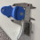 Magnetic Storage Kitchen Tool Ergonomic Grip-blue and white 7