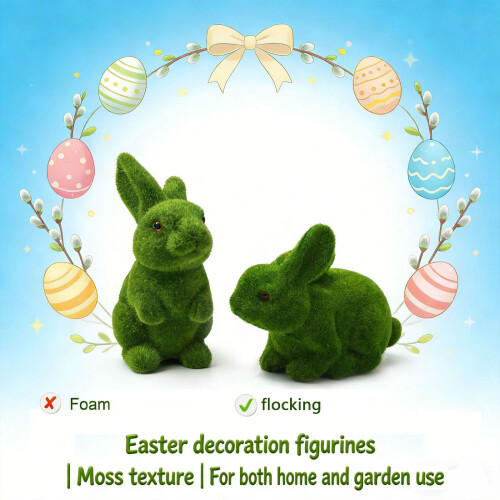 Figurine de lapin en mousse, Statue de lapin de printemps, 1