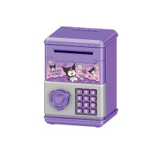 Kids ATM Piggy Bank with Fingerprint Lock and Interactive Display, Motorcycle Design Money Safe Gift