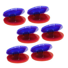 Finger Castanets Set for Kids Rhythm Training Educational Bright Color Smooth Edge 6 Pcs