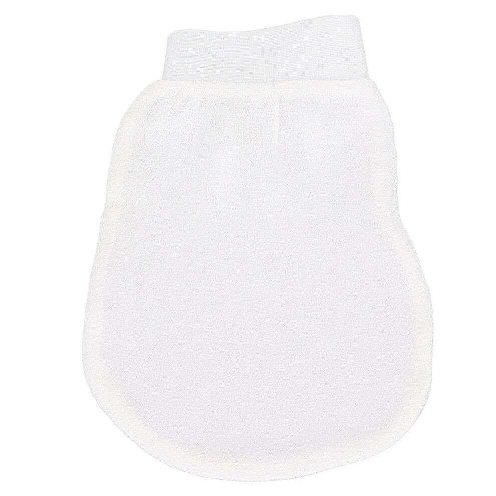 White Fiber Body Exfoliating Glove for Deep Skin Cleaning, Soft & Dense Foam