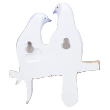 Waterproof Wall Mount Resin Bird Coat Hanger Rack Light Purple for Kitchens