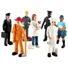 Miniature People Figurines Hand Painted Realistic Human Figures for Model Train Layouts