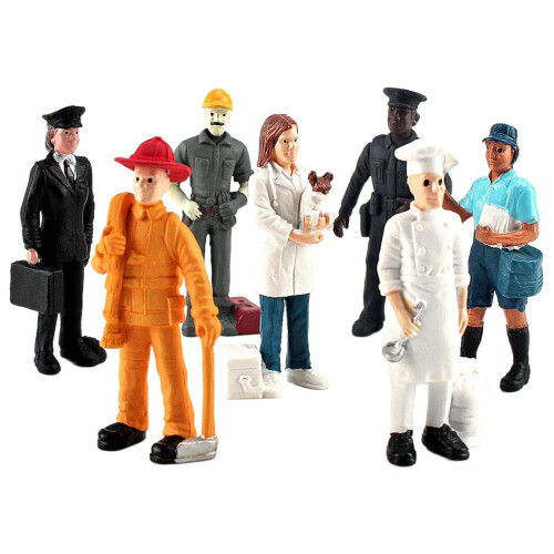 Miniature People Figurines Hand Painted Realistic Human Figures for Model Train Layouts