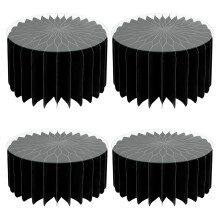 Pack of 4 Adjustable Dessert Stands Foldable Sturdy Paper-Black