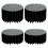 Pack of 4 Adjustable Dessert Stands Foldable Sturdy Paper-Black 1