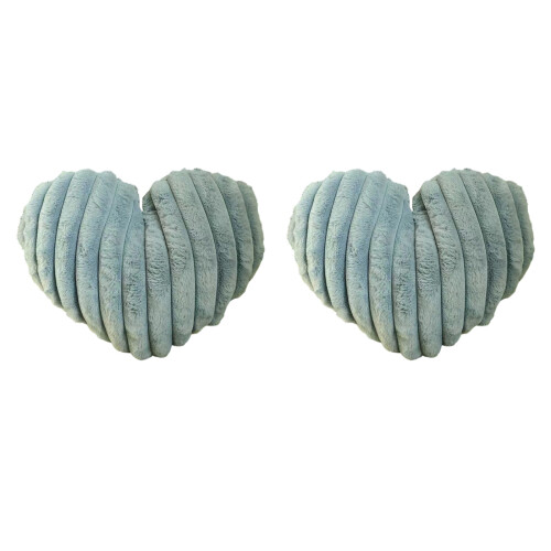 2 Pack Valentines Furry Throw Pillow Romantics Ribbed-Blue