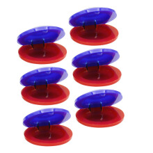 6 Pcs Plastic Castanets for Kids Percussion Instrument with Clear Rhythm Sound