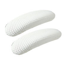 Lot de 2 housses de bras pour chaise, toucher-Couleur crème