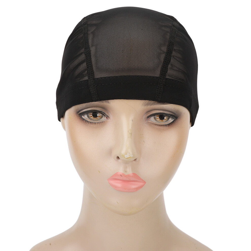 Unisex Black 3Pcs Nylon Wig Hair Net Caps