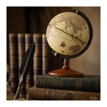 Vintage World Globe 14cm English Map Antique Style Decorative Desktop Globe for Home Office